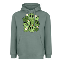 Sage st. patrick's day green smile Heavyweight Hoodie - MaliasSmallBusiness