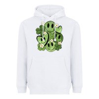 White st. patrick's day green smile Heavyweight Hoodie - MaliasSmallBusiness