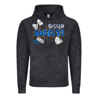 Vintage Black little sister biggest fan volleyball Vintage Hoodie - Zillion Design Studio