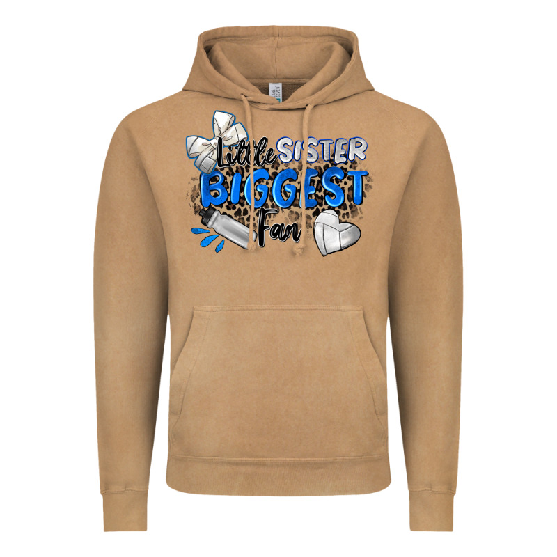Little Sister Biggest Fan Volleyball Vintage Hoodie by Zillion Design Studio | Teevron