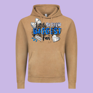 Little Sister Biggest Fan Volleyball Vintage Hoodie Designed By Zillion Design Studio