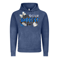 Vintage Denim little sister biggest fan volleyball Vintage Hoodie - Zillion Design Studio