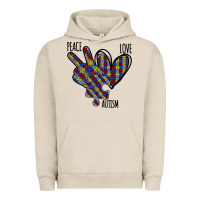 Pigment French Oak Peace Love Autism Urban Hoodie - Bettercallsaul
