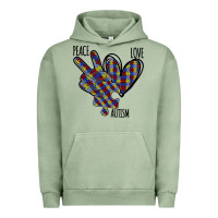 Pigment Oil Green Peace Love Autism Urban Hoodie - Bettercallsaul
