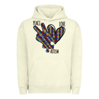 Pigment Pistachio Peace Love Autism Urban Hoodie - Bettercallsaul
