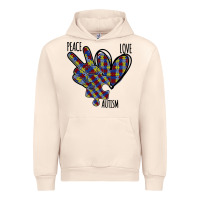 Sandshell Peace Love Autism Urban Hoodie - Bettercallsaul