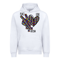 White Peace Love Autism Urban Hoodie - Bettercallsaul