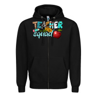 Black teacher squad Zipper Hoodie - BundleAndBundleShop