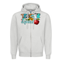 Dove Grey teacher squad Zipper Hoodie - BundleAndBundleShop