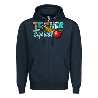 Navy teacher squad Zipper Hoodie - BundleAndBundleShop