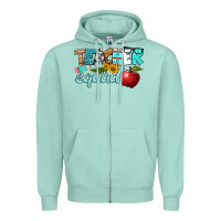 Seafoam teacher squad Zipper Hoodie - BundleAndBundleShop