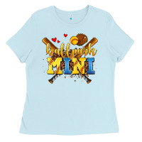 Baby Blue ballpark mini Ladies Tee - AdoDesignShop