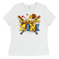 White ballpark mini Ladies Tee - AdoDesignShop