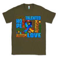 Army Green autism  words Classic Tee - AdoDesignShop