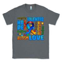 Charcoal Heather autism  words Classic Tee - AdoDesignShop