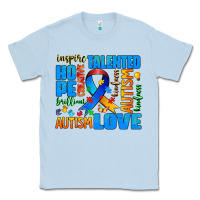 Dusty Blue autism  words Classic Tee - AdoDesignShop