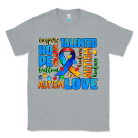Heather Grey autism  words Classic Tee - AdoDesignShop