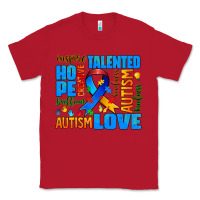 Red autism  words Classic Tee - AdoDesignShop