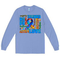 Colony Blue autism  words Long Sleeve Tee - AdoDesignShop
