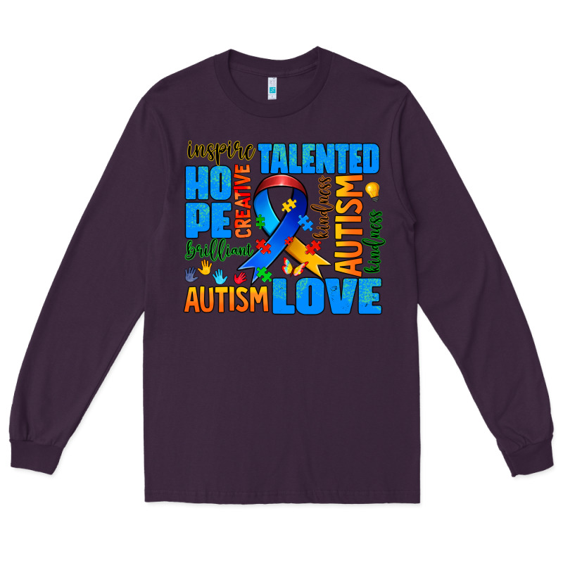 Autism  Words Long Sleeve Tee by AdoDesignShop | Teevron