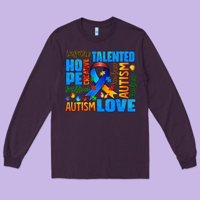 Autism  Words Long Sleeve Tee Designed By Adodesignshop