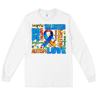 White autism  words Long Sleeve Tee - AdoDesignShop