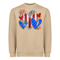 Mushroom 4th of july hearts Heavyweight Sweatshirt - texasbilliewilder