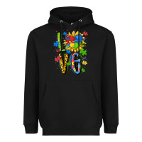 Black autism love Heavyweight Hoodie - MaliasSmallBusiness