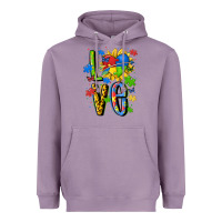 Lavender autism love Heavyweight Hoodie - MaliasSmallBusiness