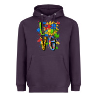 Plum autism love Heavyweight Hoodie - MaliasSmallBusiness
