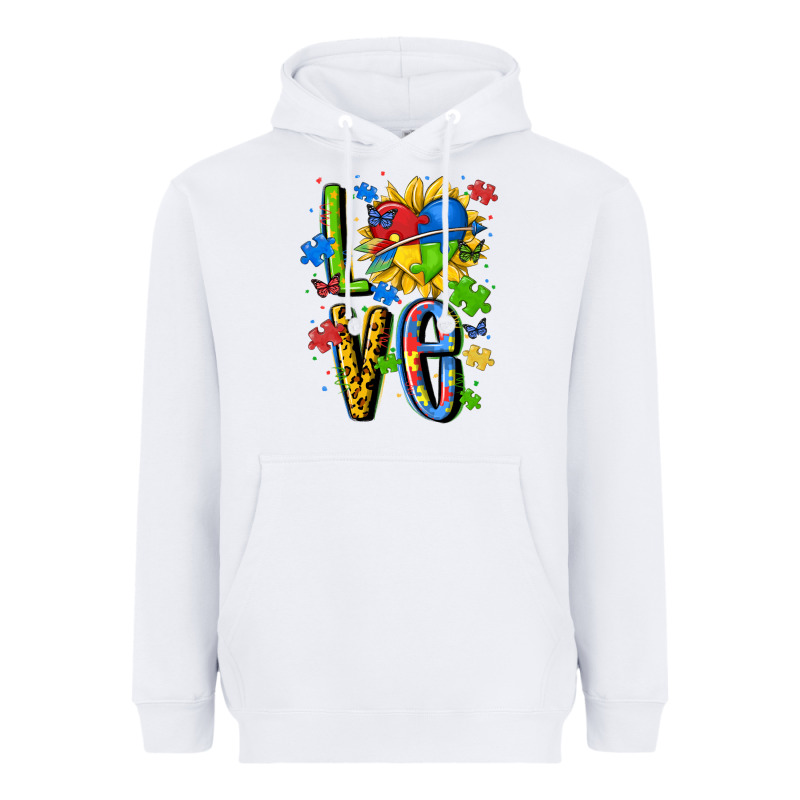 Autism Love Heavyweight Hoodie by MaliasSmallBusiness | Teevron