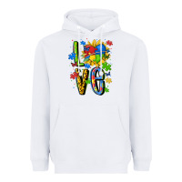 White autism love Heavyweight Hoodie - MaliasSmallBusiness