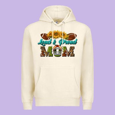 Western Loud And Proud Mom Premium Hoodie Designed By Bundleandbundleshop