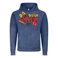 Vintage Denim little sister biggest fan softball Vintage Hoodie - Zillion Design Studio