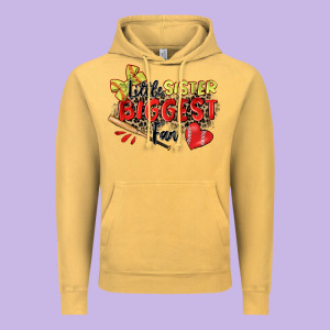 Little Sister Biggest Fan Softball Vintage Hoodie Designed By Zillion Design Studio