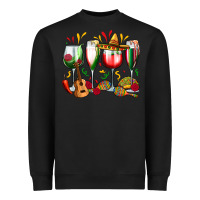 Black mexico wine glasses Heavyweight Sweatshirt - Zillion Design Studio