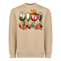 Mushroom mexico wine glasses Heavyweight Sweatshirt - Zillion Design Studio