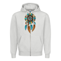 Dove Grey dreamer catcher sunflower Zipper Hoodie - JahusDesignShop
