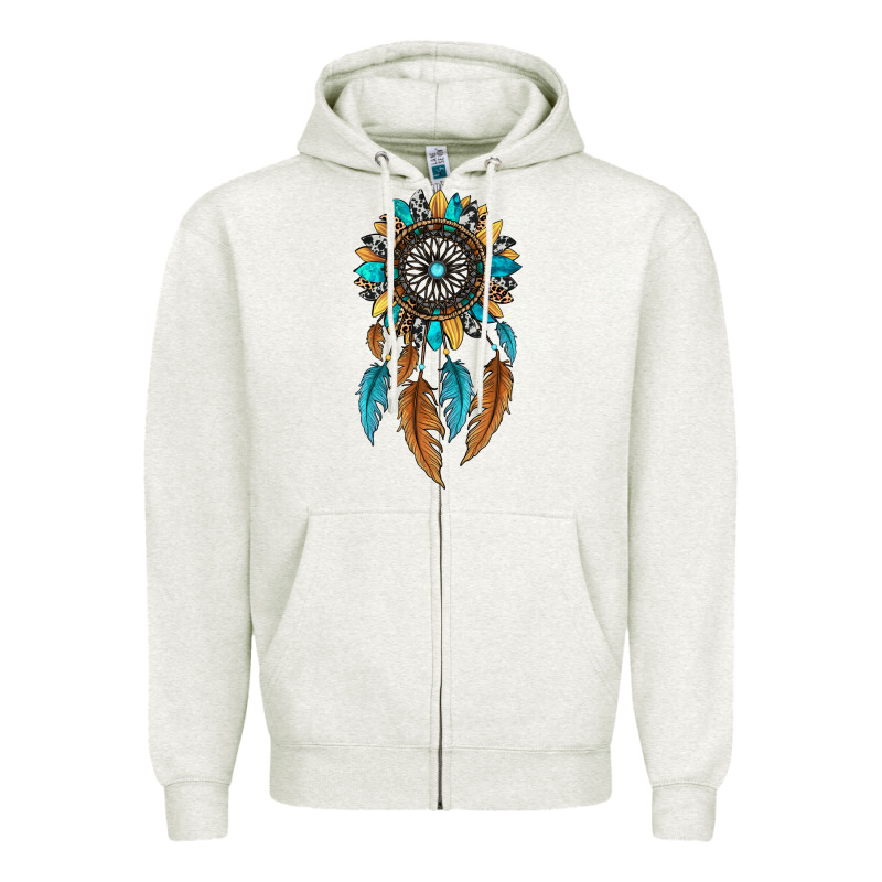 Dreamer Catcher Sunflower Zipper Hoodie by JahusDesignShop | Teevron