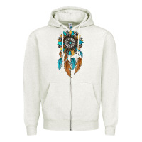 Oatmeal Heather dreamer catcher sunflower Zipper Hoodie - JahusDesignShop