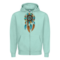 Seafoam dreamer catcher sunflower Zipper Hoodie - JahusDesignShop