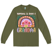 Army Green happiness is being a grandma Long Sleeve Tee - JahusDesignShop