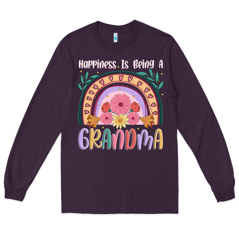 Happiness Is Being A Grandma Long Sleeve Tee by JahusDesignShop | Teevron