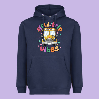 Field Trip Vibes Heavyweight Hoodie Designed By Maliassmallbusiness