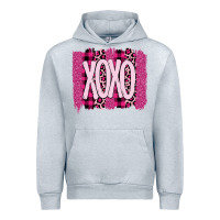Heather Grey Love Xoxo Brushstrokes Valentines Urban Hoodie - Bettercallsaul