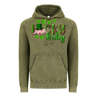 Vintage Olive Lucky Baby With Pig Vintage Hoodie - RanaPortraitStore
