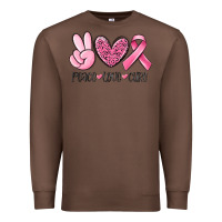 Chestnut peace love cure breast cancer Premium Sweatshirt - MaliasSmallBusiness