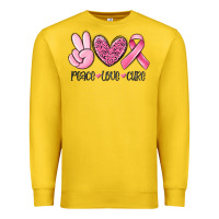Lemon peace love cure breast cancer Premium Sweatshirt - MaliasSmallBusiness