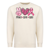 Sandshell peace love cure breast cancer Premium Sweatshirt - MaliasSmallBusiness
