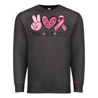 Peace Love Cure Breast Cancer Premium Sweatshirt | Teevron